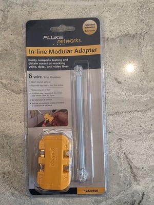 Fluke Networks 2GD6870 - Fluke Networks 10220100 6-Wire in-Line Modular Adapter