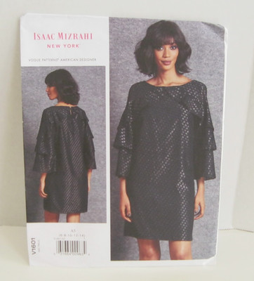 Vogue Patterns 1601 Isaac Mizrahi Easy Dress w/Tiered Sleeves Misses' 6-14 Uncut