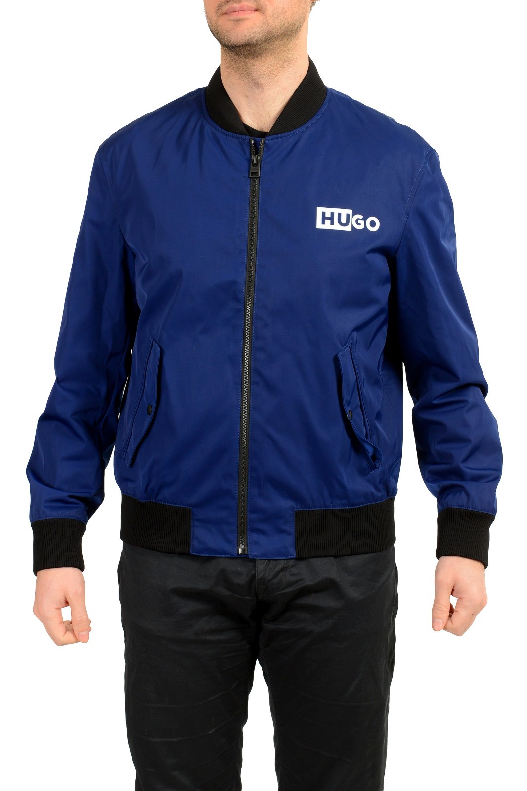 Hugo Boss "Boris2241_Macy's" Water Repellent Full Zip Bomber Jacket US M IT 50 thumbnail 2