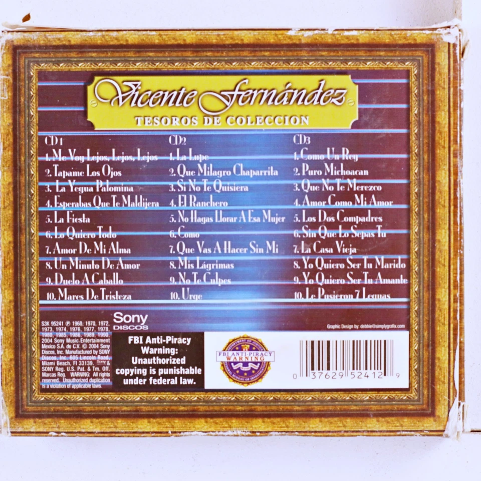 Vicente Fernández - Tesoros De Coleccion (CD 2004) - Image 2 of 2