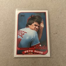 🟣1989 Topps Team Checklist Pete Rose #505 Cincinnati Reds Baseball Vintage