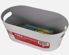 Johnsons Baby Gift Basket Gray Oval Kit-DIY Baby Shower Gift Set- Gift Container