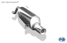 FOX Edelstahl Sportauspuff Opel Corsa E 90mm rund eingerollt mit Absorber