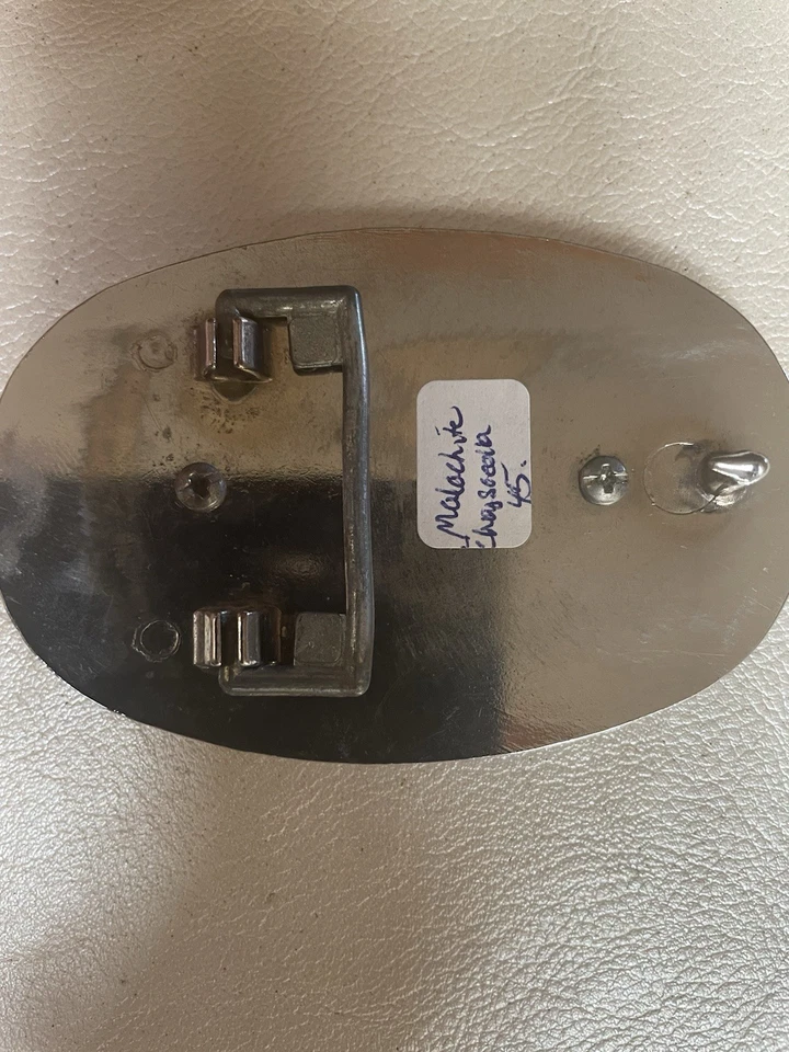 Изящный малахит хризоколла камень 30x40 мм. Комплект с винтажной пряжкой - Изображение 3 из 3