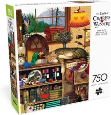 Buffalo Games - Charles Wysocki - Yarn Duty - 750 Piece Jigsaw Puzzle NEW SEALED