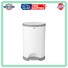 Diaper Dekor EKO Classic Pail, White, Eco-Friendly, Hands-Free, Recycled