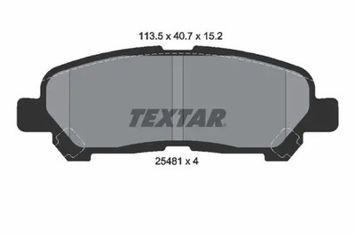 Bremsbeläge 2548101 TEXTAR für TOYOTA HIGHLANDER / KLUGER