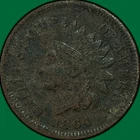 1864 Bronze Indian Head Cent Extremely Fine XF Coin, Heavy Corrosion #41169