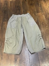 Daily Practice Anthropologie Stripe-Lined Parachute Pants Oversized Green Sz M