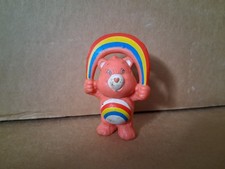1983 Care Bears Cheer Bear With Rainbow Mini Figurine