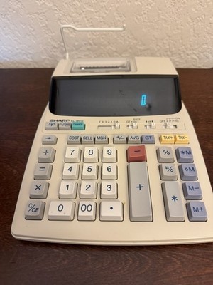 Sharp EL-1801V Electronic Printing Calculator Plug In And Batteries Operated