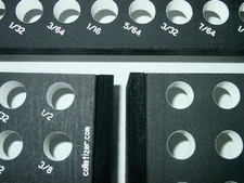 3AT Collet Inch Set, Storage Rack, Blank OR Engraved Sizes Tray Holder AT3 Stand