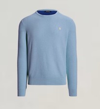 Polo Ralph Lauren Textured Cotton Crewneck Sweater Light Blue XL NWT 09