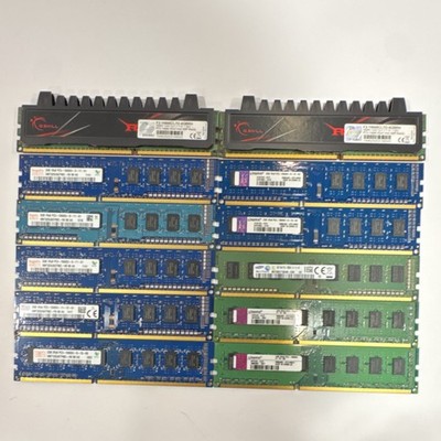 LOT OF 12 RAM G.SKILL Kingston Samsung Dell DDR3 DESKTOP DELL 2GB PC3-12800U