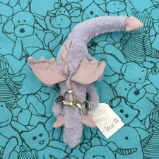 NEW Jellycat Purple Dragon Bag Charm Plush Keychain NWT Dust Bag Gift Toy Cute