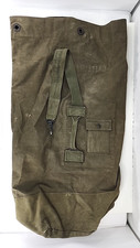 Vintage US Army Military Duffel Bag Large OD Green Cotton Canvas