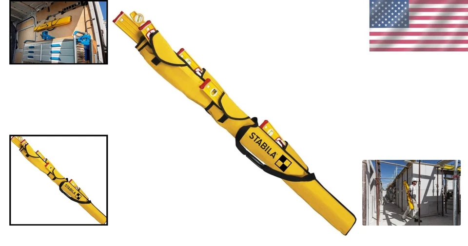 Stylish Nylon Jamber Level Case with Adjustable Strap - 6 Pocket Feature - Image 2 of 4