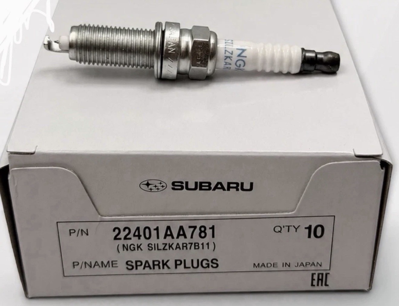 New Subaru Spark Plugs Set x10. Forester Impreza Legacy Crosstrek 22401AA781