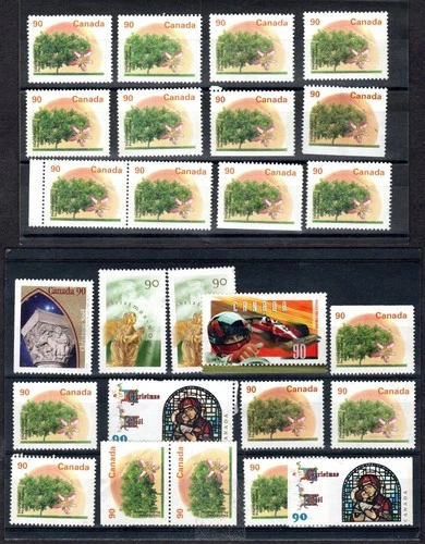 Canada 26 uncancelled, off paper, no gum $0.90 stamps with a face value of $23.4
