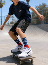 Stance, Wade Collection, Kids Red /White/Blue, Crew Socks, Size: YL , 3-5.5