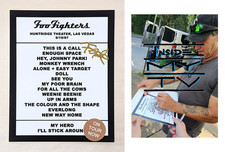 FOO FIGHTERS Franz Stahl FIRMATO 8x10" FOTO SETLIST Proof Autografo COA