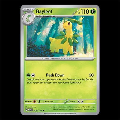 Pokemon TCG Bayleef 009/132 ME01: Mega Evolution