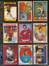 Vintage NHL Hockey Card Lot Bobby Orr Gordie Howe Dryden 1970s
