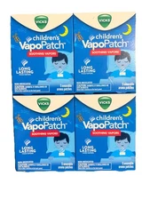 4PK Vicks Children's Soothing VapoPatch ~ 5 Wearable Aroma Patches Each ~ SEALED
