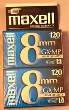 Maxell 8mm GX-MP 120 Min Video Cassette Tape 2 Pack High Quality Sleeve