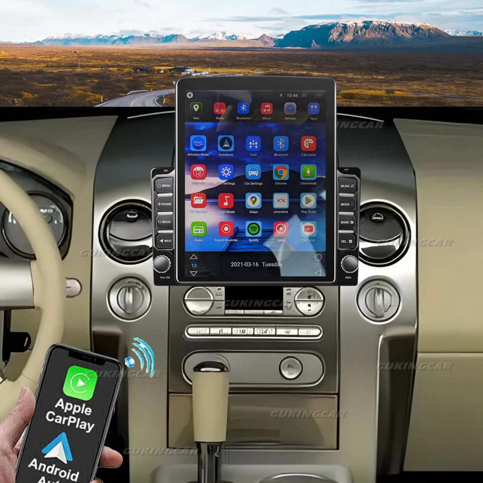 4+64GB 9.7" For Lincoln Navigator 2008-2014 Car Stereo Radio CarPlay GPS +Camera - Image 2 of 4