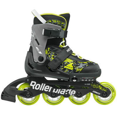 Rollerblade Microblade SL Kinder Inline-Skates Inliner Inlineskates Schwarz/Lime