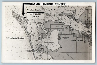 #ad #ad c1950#x27;s Map Bradenton Anna Maria Florida FL RPPC Photo Vintage Unposted Postcard $29.22