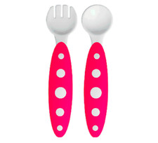 Boon ModWare Utensils 9 + Months Pink/White 2...