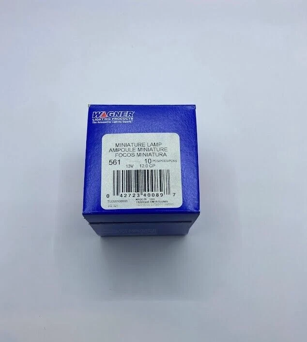 LÁMPARA MINIATURA WAGNER 561 CAJA 0F 10 NUEVA HECHA EN ESTADOS UNIDOS FEDERAL-MOGUL Foto 3 de 4