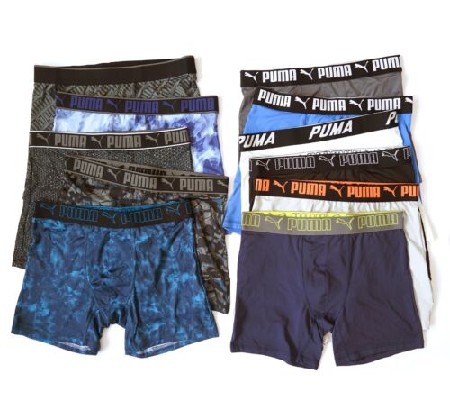 NEW2023 5 Pack PUMA Mens Quick Dry Active Sport Boxer Brief  M-XL 2XL 4XL - Picture 1 of 9