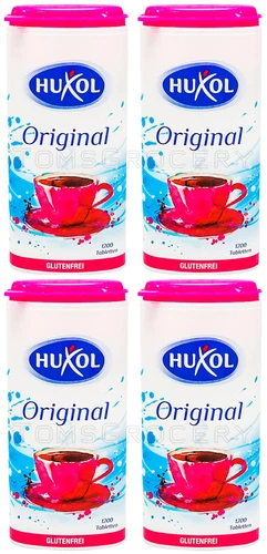 4 HUXOL Sweetener Gluten Free Low Calorie Sugar Substitute For Diabetics 1200Tab