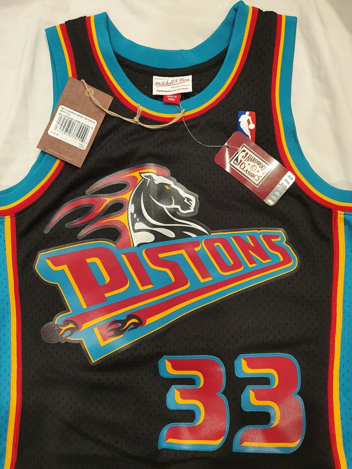 Detroit Pistons Grant Hill Black Throwback Jersey