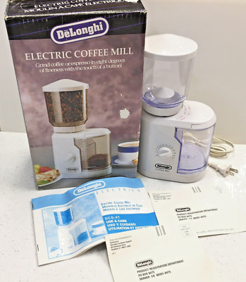 DeLonghi DCG-4T Espresso Coffee Burr Mill Grinder w/Timer WORKS Nuts Spices