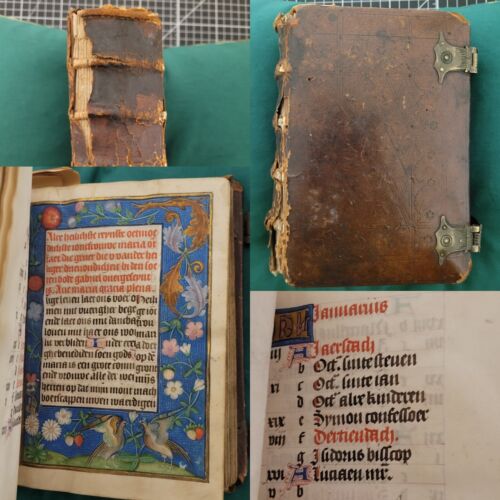 Dutch Book of Hours 1460-1470 ~ Illuminated Manuscript on Vellum ~ 199 Leaves - Afbeelding 1 van 24