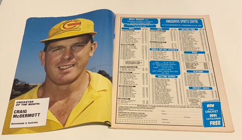 CRICKETER MAGAZINE January 1992 Merv Hughes Cover Michael Bevan Poster McDermott - Picture 2 of 5