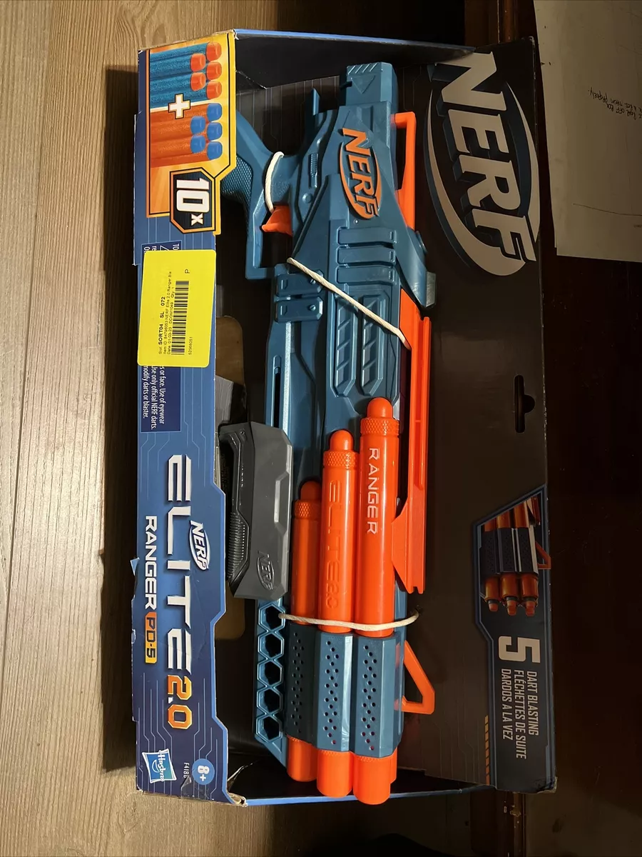 Nerf Elite 2.0, blaster à pompe Ranger PD-5, tir à 5 canons, 10