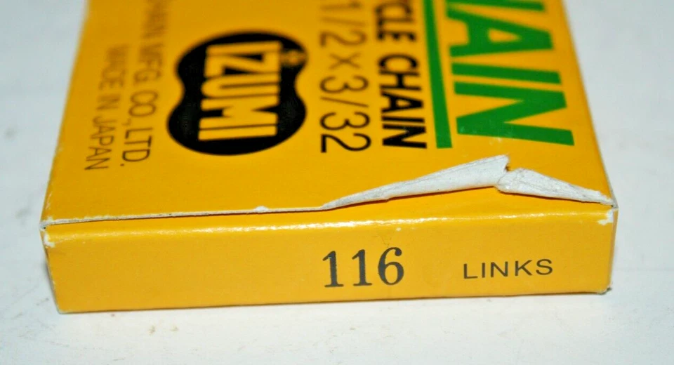 Cadena de bicicleta Izumi Click Index 1/2x3/32" 116 eslabones negra CIC-800N envío gratuito a EE. UU. Foto 3 de 4