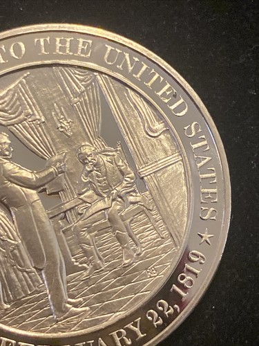 Franklin Mint Us History Bronze Medal Yr 1819 Spain Cedes Florida United States - Picture 8 of 15