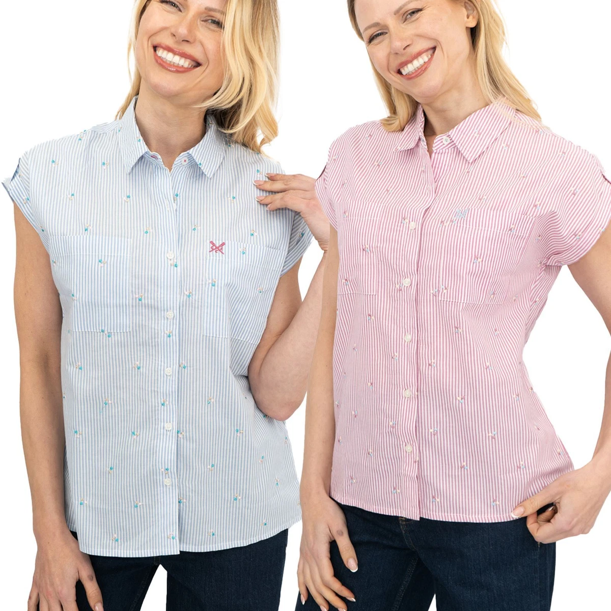 Chemise manches courtes Femme brodée personnalisée coton élasthanne - K532 » Broderie 42