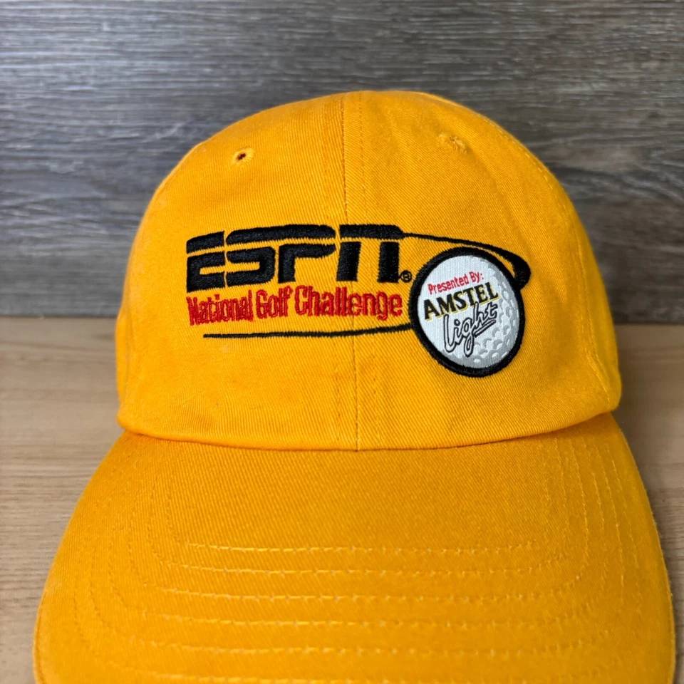 Gorra ESPN de colección con correa trasera amarilla National Golf Challenge Foto 2 de 4