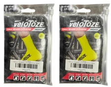 (2 Pack of 3) VeloToze Tall Waterproof Shoe Cover Lightweight Viz Yellow 37-40