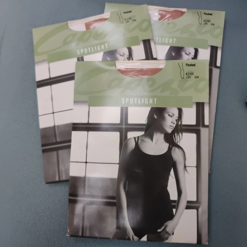 3 pares de meia-calça profissional Capezio dança dança 2100 pequena - média LSN - Imagem 2 de 4