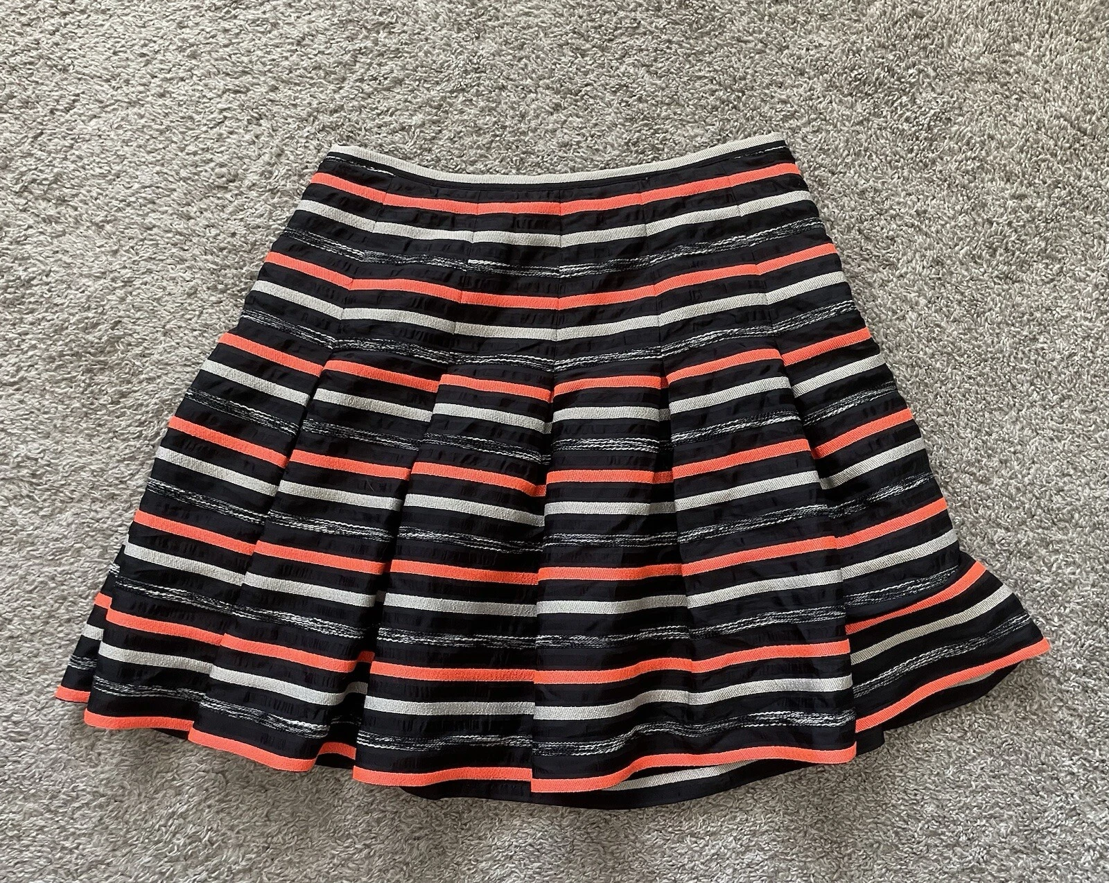 NWT - HD in Paris by Anthropologie Pleated Skirt Striped Size 10 Women’s NEW