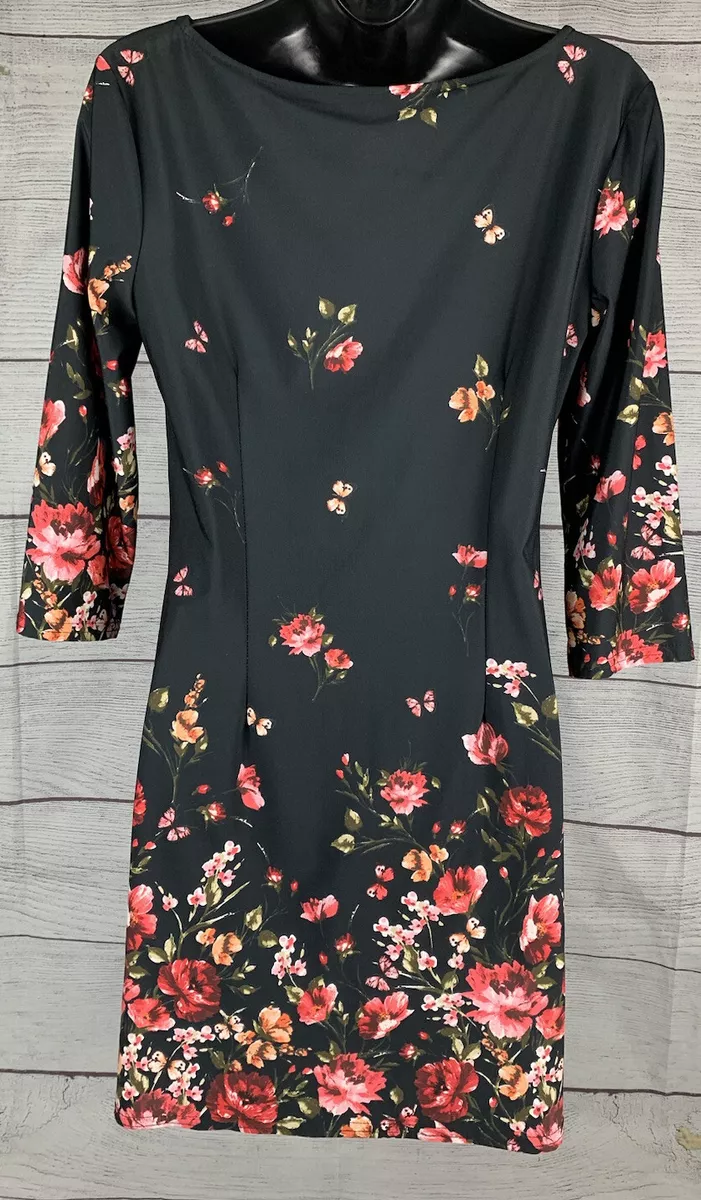 Primark black floral clearance dress
