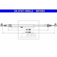 ATE Handbremsseil Bremsseil Hinten FüR Renault Laguna I B56_ 556_ K56_